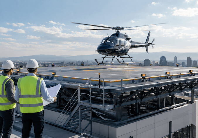 Estrutura metálica para heliporto: por que contratar especializada