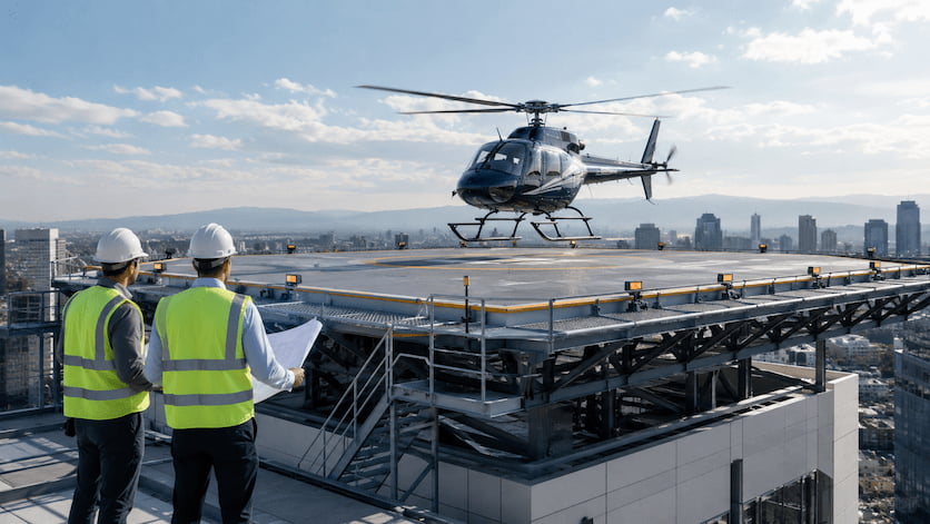 Estrutura metálica para heliporto: por que contratar especializada